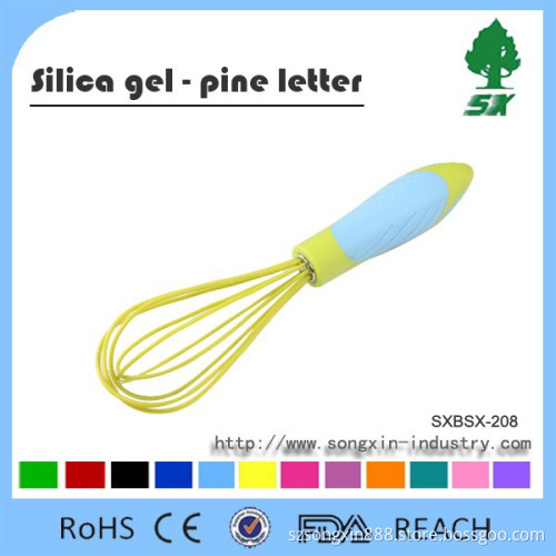 FDA Silicone&Stainless Steel Egg Whisk/Silicone Hand Mixer Egg Beater Promotional and Wholesale Price